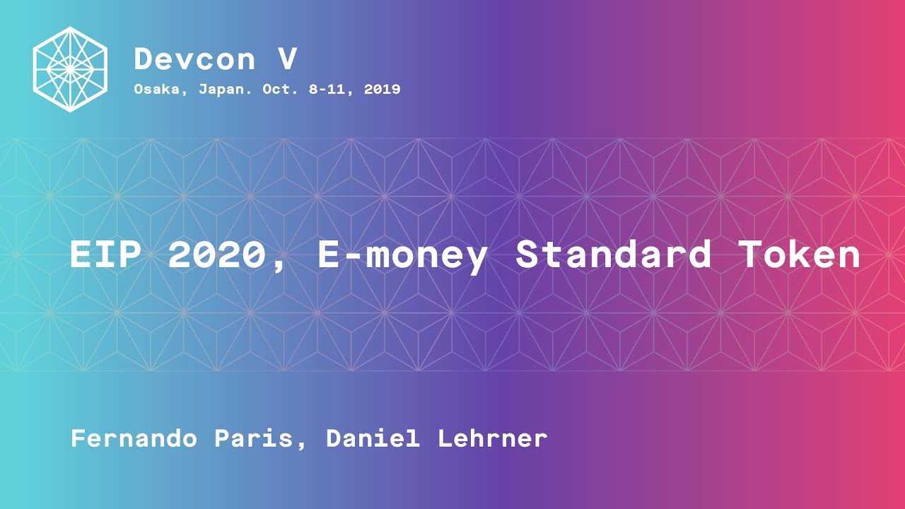 EIP 2020, Emoney Token Standard A standard for financial payments and