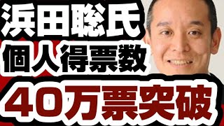 浜田聡氏　個人得票数40万票以上に　最後まで諦めない　【参院選2025】2025年7月21日
