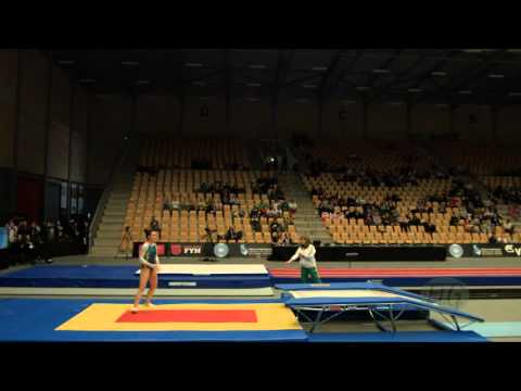 HALL Christine (AUS) - 2015 Trampoline Worlds - Qualification Double Mini Routine 1