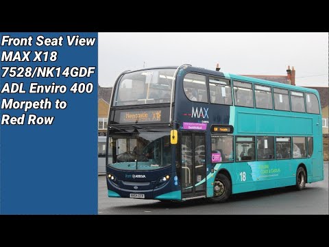 Evening Front Seat View | MAX X18: Morpeth to Red Row - 7528/NK14GDF