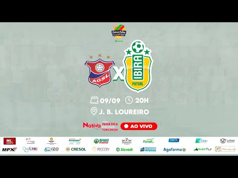 AGSL 3 X 0 Ibira Futsal - AO VIVO E COM IMAGENS - Gauchão de Futsal Série B - 2023