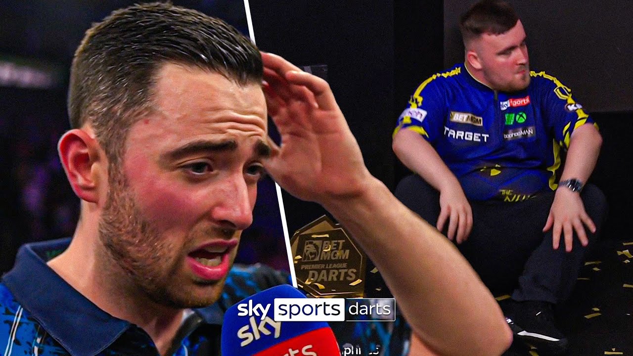 EMOTIONAL SCENES as Luke Humphries celebrates beating Luke Littler in Premier League final 🏆