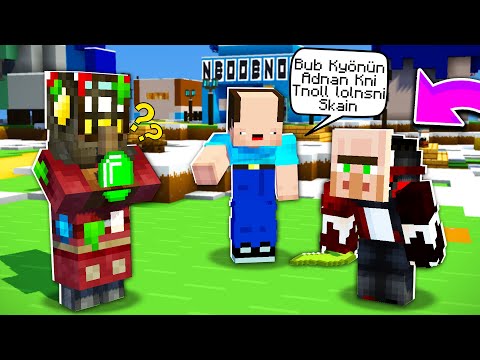 BALON KAFA İLE KÖYLÜLERİ TROLLEDİK !! - Minecraft