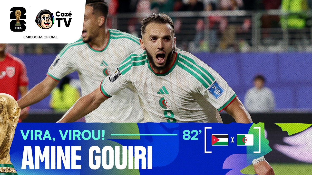 VIRADA DA ARGÉLIA! GOUIRI APROVEITA A SOBRA NA ÁREA E FINALIZA PRO GOL