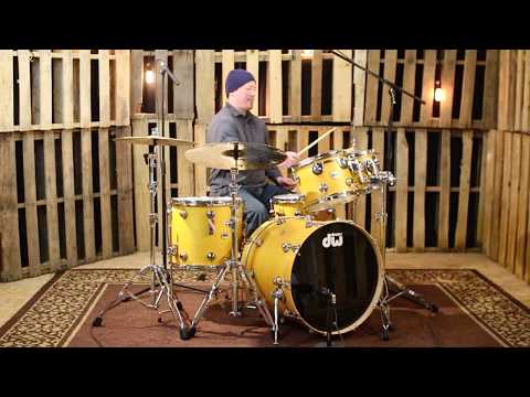 DW Collectors Maple Amber Satin Oil Drum Set - 22, 10, 12, 16, 6x14