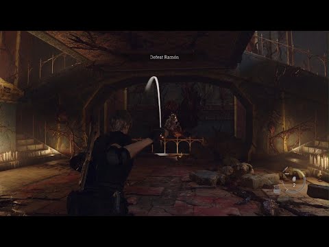 Resident Evil 4 Remake - Two golden egg kill Salazar (professional mode) boss fight