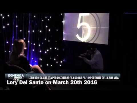 Lory Del Santo on Domenica Live on March 20th 2016 (Remembering Conor)