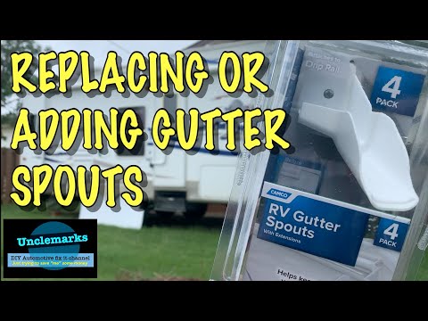 How to install change a RV gutter spout (EP 201)