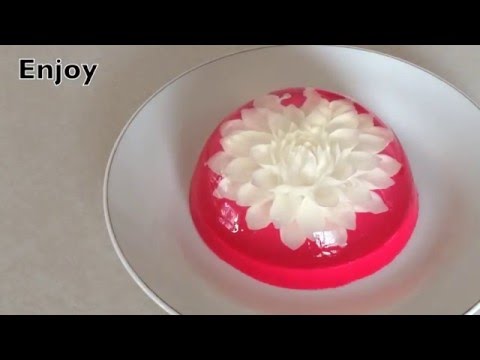 3D GELATIN DALIA FLOWER WITH GOUGE NEEDLE