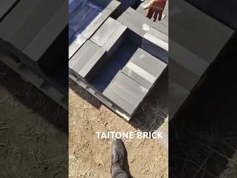 Luxury Touch: Explore the Details of TAITONE New Black Brick Up Close! 240x115x50mm #construction