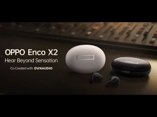 Écouteurs Bluetooth sans fil Oppo Enco X2 True avec suppression du bruit Blanc video