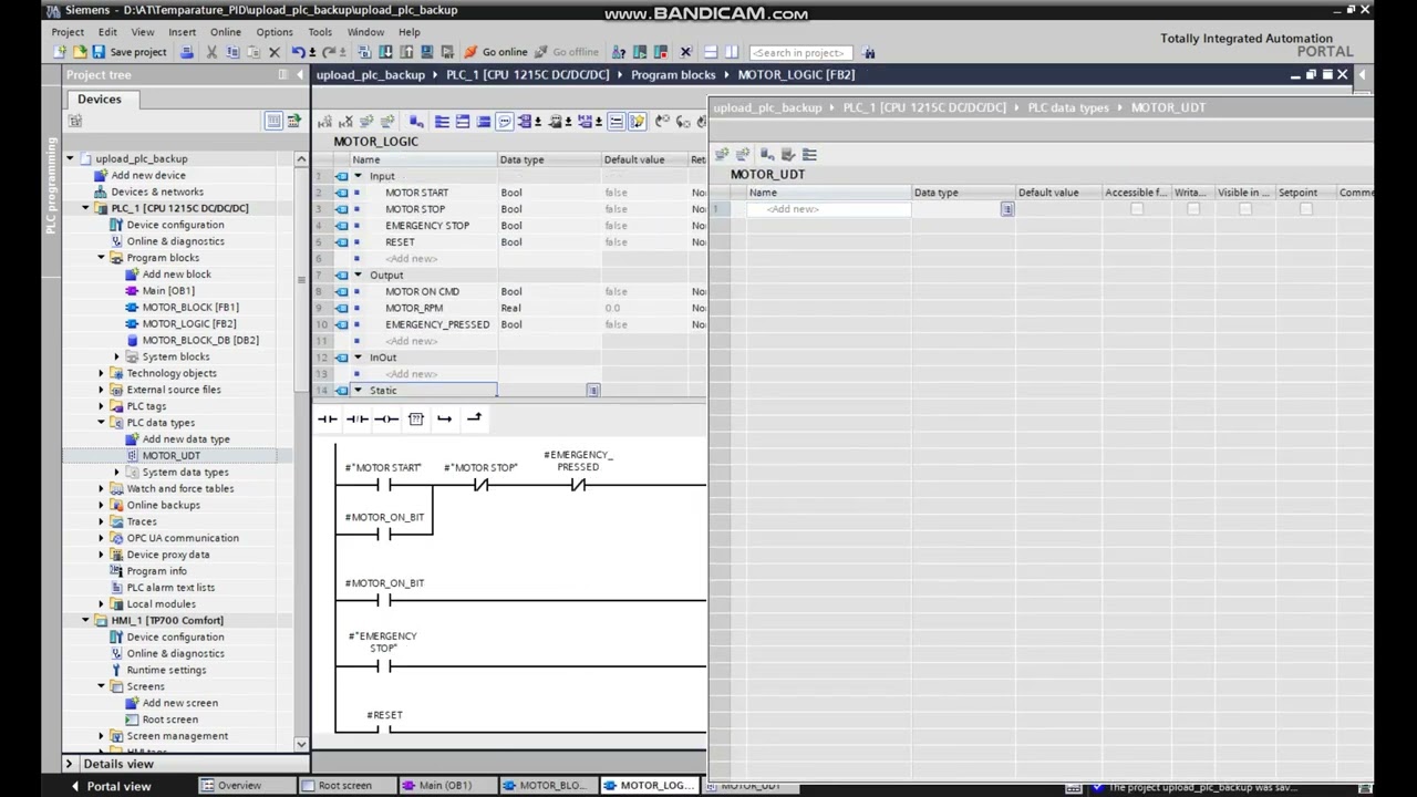#Siemens TIA portal Faceplate Designing using User Define Data Types and Function Blocks.