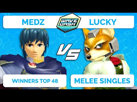 WAVEDASH 2022 - Medz (Marth) VS Lucky (Fox) - SSBM - Winners Top 48