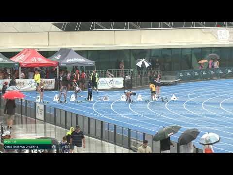 Girls Under 13 100m H3 - 2020 State Combined Events Championships // LAVicTV
