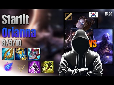 Starlit Mid Orianna vs Ryze lol KR solo rank Full Game 15.20 | Starlit 오리아나 vs 라이즈