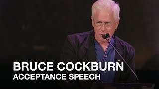 Bruce Cockburn acceptance speech | 2017 Canadian Songwriters Hall of Fame