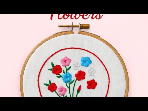 Easy Flower Embroidery for Beginners | Simple Hand Embroidery Tutorial  #embroidery #hand embroidery