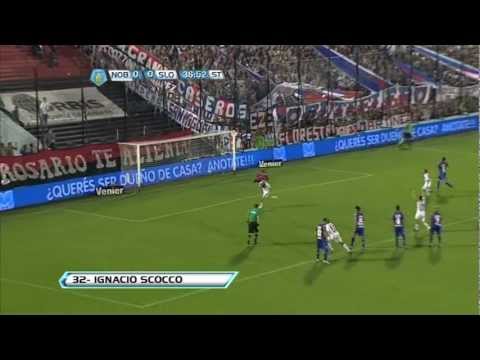 Gol de Scocco. Newell's 1 - San Lorenzo 0. Torneo Inicial. Séptima fecha. Fútbol Para Todos