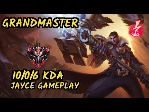 Justice (JAYCE) vs AATROX - 10/0/6 KDA MID GAMEPLAY - KR Ranked GRANDMASTER