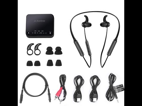 2018 Avantree HT4186 Wireless Neckband Headphones Earbuds