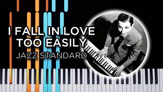 I Fall In Love Too Easily - jazz piano solo Synthesia tutorial