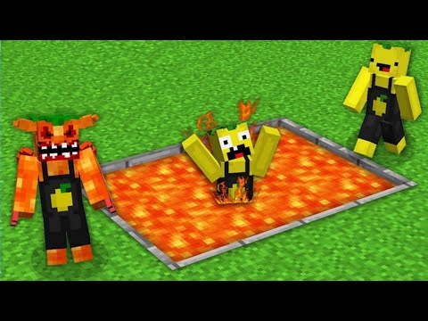 Peach Lemon vs Lava Demon Monster in Minecraft!