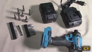 Tilswall 20V Cordless Impact Driver, 260Nm Torque, Brushless, LED Light,  4Ah Battery Fast Charger