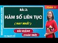 Toán 11 Chân trời sáng tạo Bài 3: Hàm số liên tục