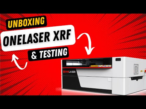 Unboxing & Test cutting on the Onelaser XRF 38W RF Tube laser machine! Link in description
