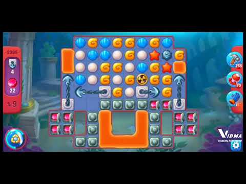 Fishdom. 9385 hard level no boosters and diamonds. 15 moves