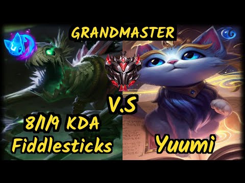 Homi (FIDDLESTICKS) vs YUUMI - 8/1/9 KDA BOTTOM SUPPORT GAMEPLAY - EUW Ranked GRANDMASTER