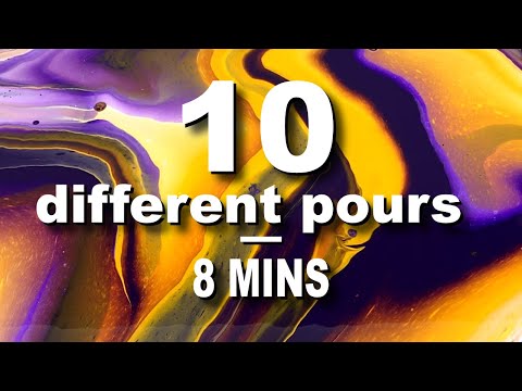 10 Different Fluid Painting Techniques | Acrylic Pouring Art Compilation no 3