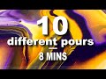 10 techniques différentes de peinture fluide | Compilation d'art de coulée acrylique no 3