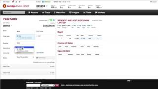 Placing a trade with Bendigo Invest Direct Placing a trade with Bendigo Invest Direct