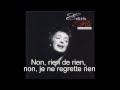 Edith Piaf / Non je ne regrette rien (1961) *Lyrics ...