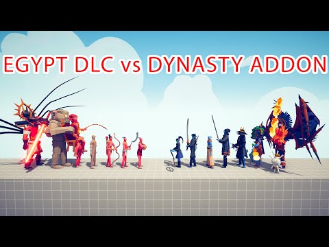 EGYPT DLC Team vs DYNASTY ADDON Team - Totally Accurate Battle Simulator TABS