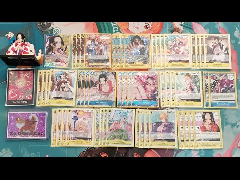 OP14 Blue Yellow Boa Hancock! Deck List Tutorial One Piece TCG - Za Grand Cat Vs Baron #onepiecetcg