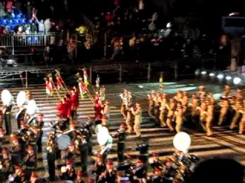 Moscow Military band festival finale fireworks