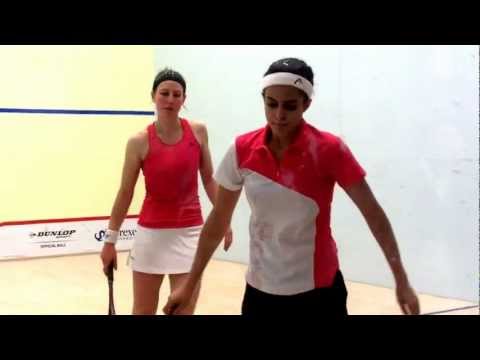 US Open 2012 Squash 3-Nour el Tayeb (Egypt) v. Alison Waters (England), Game 3 video by Sarah Cortes