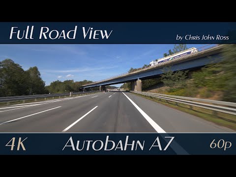 Autobahn (A7), Germany: Westenholz - Dreieck Walsrode - Rastplatz Wolfsgrund - 4K (2160p/60p) UHD