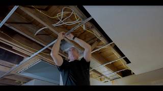 How to Install a Plank Ceiling in a Basement
