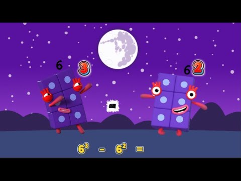 SUBTRACTION OF SQUARE AND CUBE NUMBERS WITH NUMBERBLOCKS | LEARN TO COUNT | @ColorArt_id