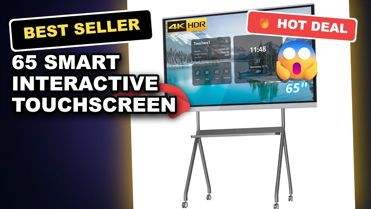 65 Smart Interactive Touchscreen Monitor Unboxing and Review with Dual System - Android 13 & Windows 10 Core i7 RAM 8GB+SSD 512GB
