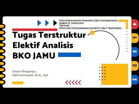, title : 'Analisis BKO dalam Jamu: Presentasi Persyaratan Keamanan & Mutu Obat Tradisional PerKaBPOM 32/2019'