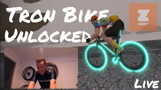 ZWIFT Tron Bike Unlock Live || How to get the Tron Bike || Complete Unlocking Challenge