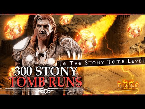 300 Stoney Tomb Runs - NEW LV 85 Area - Leveling my FIRE DRUID - Diablo 2 Resurrected
