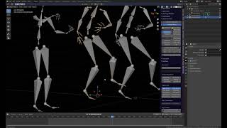Blender-Bento Buddy-FBX and BVH  mixing two animations into one