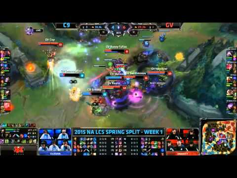 Gravity Turnaround Teamfight #2 - C9 vs GV Game 1 (NA LCS Spring 2015)