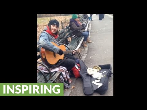Homeless man sings truly inspirational song