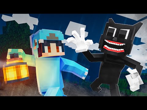 We Survived CARTOON CAT In Minecraft With Crazy Fan Girl!
